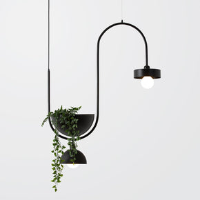 Belki Duo Pendant with Cambio Shade C Black and B Black