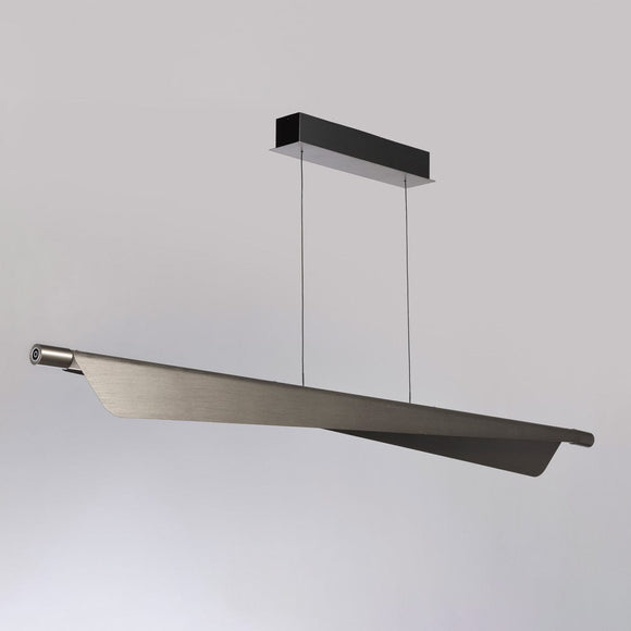 JAQUE ADJUSTABLE LED LINEAR PENDANT GREY LAMP OFF