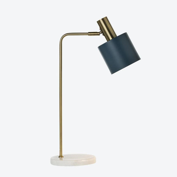 About Space Lighting Addi Table Lamp with Teal Green Shade and White Base